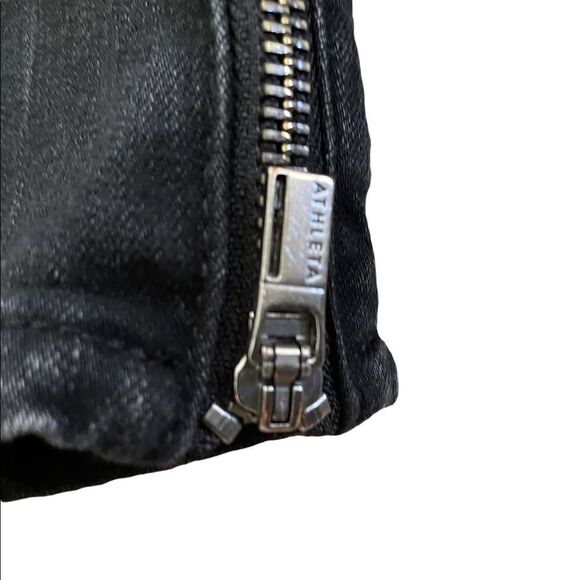 ATHLETA Sculptek Zipper Ankle Jeans Black Size 4 - Picture 7 of 8